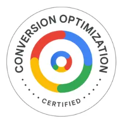 Conversion Optimization certification badge for improving website leads and enquiries