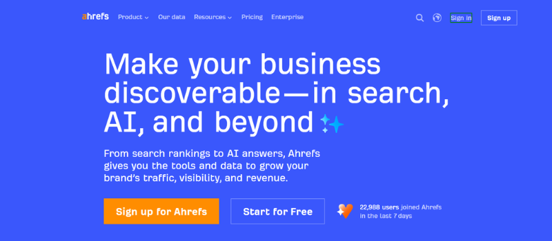 Image of Ahrefs platform
