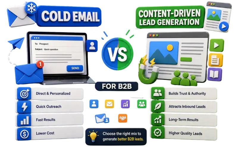 Cold Email vs Content-Driven Lead Generation for B2B